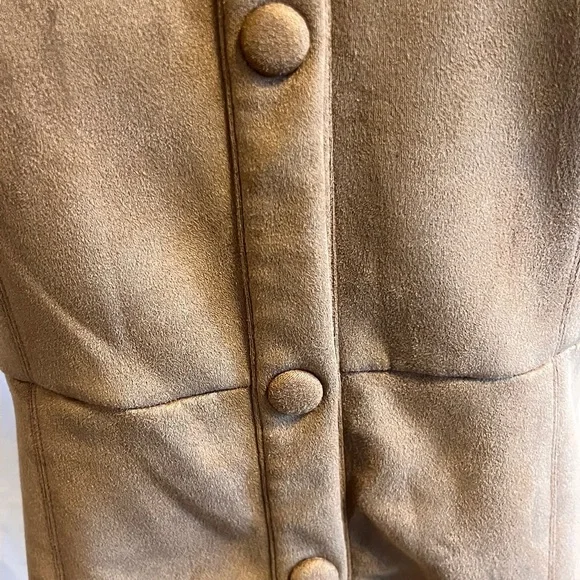 Zara Faux Suede camel mini dress dress - size S - Picture 6 of 10